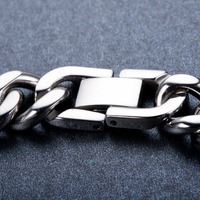 Bracelet d'alerte médicale en acier inoxydable incurvé vierge, chaîne de liaison pour la sensibilisation aux maladies, ID rouge pour hommes, bijou en métal