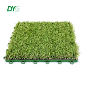 Tuile de terrasse en plastique de 12 "x 12" en gazon artificiel vert Tuile de gazon synthétique Tuile de gazon en bois artificiel - Product Image 2