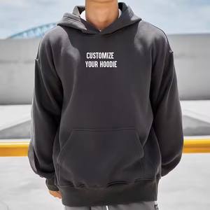 Sudadera con capucha de peso pesado Algodón de alta calidad Ropa de calle en blanco Sudadera con capucha Impresión personalizada Logotipo digital Gráfico Hombres Sudadera con capucha de gran tamaño para hombre - Product Image 1