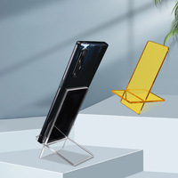 Mode drehbare Home Office Acryl Handy Tischst änder Zubehör Desktop Display Stand Mobile Display Aufbewahrung halter Racks