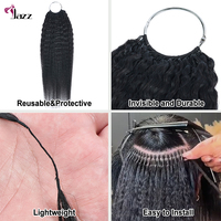 Extensions de cheveux humains vierges Body Wave pré-bouclées, plumes au crochet, cheveux raides Micro-Link, nœuds miracles sans nœuds