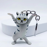 Porte-clés chat mignon très prisé, figurines chat dansant, porte-stylo, décoration suspendue envoûtante pour bureau et sacs, petit cadeau