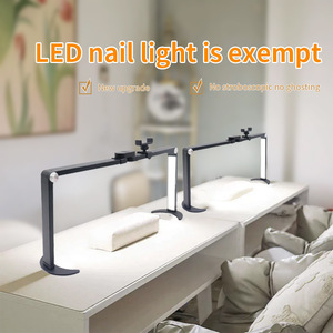 45W <b>Foldable</b> LED Table Lamp Rhinestone Nail <b>Desk</b> Light Adjustable Brightness for Eyelash Salon - Product Image 6