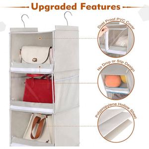Organisateur de rangement pliable à suspendre pour porte, 5 niveaux, multifonctionnel, en polyester, pour vêtements de bébé - Product Image 6