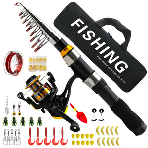Caña de Pescar Telescópica de 2.1m/2.3m y Carrete de Spinning, Combo Portátil de Viaje, Kit Completo de Pesca con Señuelos - Product Image 3