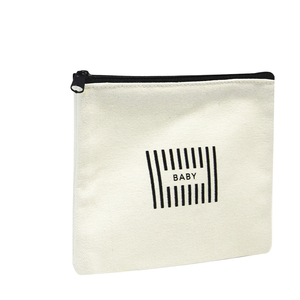 Wholesale Zipper Makeup Eco-Friendly Cotton <b>Accessory</b> Pouch Double Sided Cosmetic <b>Bag</b> Canvas With - Product Image 4