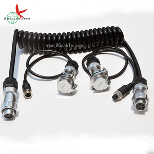 Custom 5pin 7pin Trailer Backup <strong>Camera</strong> <strong>Cable</strong> with 7pin Socket 7core Trailer Spiral <strong>Cable</strong> - Product Image 4