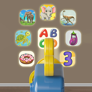 AJB 12 Discos, Juguete de Proyector de <span class=keywords><strong>Linterna</strong></span> de Aprendizaje Temprano de Habilidades Cognitivas, Lámpara de Juguete de Dibujos Animados Montessori para Bebés y <span class=keywords><strong>Niños</strong></span> - Product Image 4
