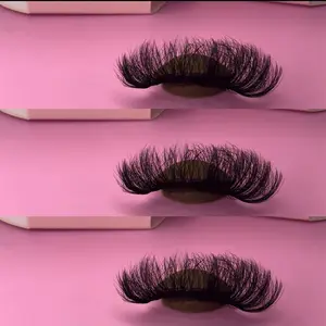 2024 Neustil Wimpern-Anbieter Großhandel 5D flauschige weiche Mink-Wimpern russische Spikes Wimpern 3D 25 mm Wimpern Wimpernverlängerungen