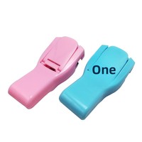 Recourbe-cils manuel portable, design tournesol grand angle, fixation rapide, en rose et bleu élégants