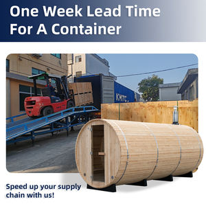 Sauna Humide à Vapeur Extérieur avec Dressing Sauna Baril 8 Personnes avec Réchaud Harvia Personnalisé - Product Image 5