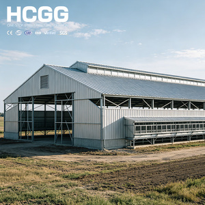 Structure en acier résistante au vent sur mesure pour ferme, hangar, bâtiment d'élevage avicole, construction agricole, poutre en H robuste - Product Image 6