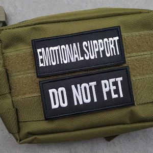 ブラックホワイト刺繍ペットK9パッチサービス犬はペットを飼わないアップリケ縫い付けバッグ帽子服バッグ帽子アニマルパッチ用 - Product Image 3