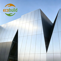 Revêtement de façade en aluminium pour galerie d'art au design moderne, panneaux composites en aluminium ACP ACM Alucobond, revêtement mural extérieur ignifuge