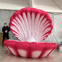 Chaise géante gonflable en forme de coquille de sirène pour la promotion des parcs d'attractions, la décoration d'événements et l'affichage de décors