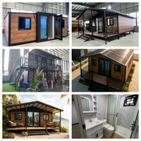 Maison conteneur moderne extensible en acier de luxe, étanche, pour usage en station balnéaire, villa forestière ou appartement