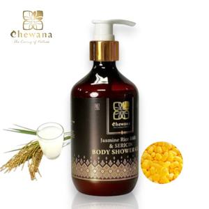 Jabón Líquido de Leche de Arroz Jazmín con Siricina 280 ML Ecológico Para Todo Tipo de Piel, Limpiador Corporal Herbal Tailandés Auténtico que Reduce la Irritación Cutánea - Product Image 1