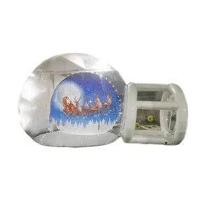 Carpa inflable al aire libre de tamaño humano, globo de nieve, PVC, Navidad, globos de nieve para Decoración