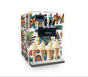 Brenu Fabricage Automatische Soft Serve Prijzen Desktop Automaat Maken Commerciële Beker Vulling Ijs Ijs Machine