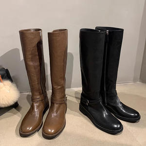 Botas de Equitación de Cuero con Logotipo Personalizado, Nueva Moda, Alta Calidad, Transpirables, Cómodas, Color y Talla Personalizables - Product Image 1