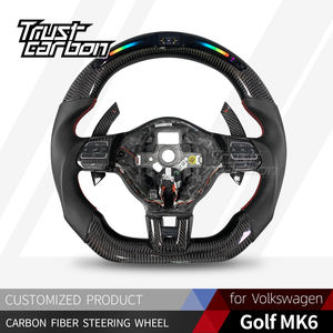 <span class=keywords><strong>Volante</strong></span> Deportivo Personalizado de Fibra de Carbono Real con LED para Volkswagen Golf <span class=keywords><strong>MK6</strong></span> 2008-2012, Scirocco, Polo CC, <span class=keywords><strong>Jetta</strong></span> VI, NCS R, GTI - Product Image 2