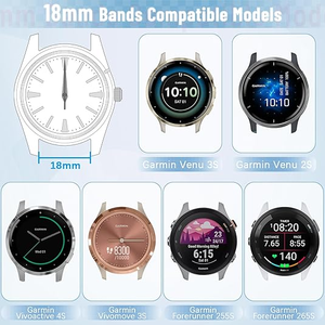 Bracelet de <span class=keywords><strong>montre</strong></span> en gros de 18 mm pour femmes Gen 6 42mm/Gen 5E 42mm/Gen 4 Venture HR/Charter HR/Gen 4 Sport/Scarlett/Gen 4 Sloan HR - Product Image 2