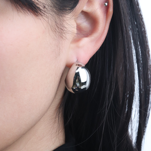 Chris April Fashion <strong>Jewellery</strong> 316L Stainless Steel Pvd Gold Plated Non-tarnish <strong>Japanese</strong> Akoya 3D Heart Earrings - Product Image 2
