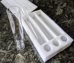Windproof Tapered <b>clear</b> <b>Vases</b> Candle Bottomless Ribbed Hurricane Glass Cylinders for Table & Shelf Display for Wedding and Party - Product Image 4