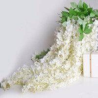 D-V005 Grosir Bunga Wisteria Gantung Putih Pink Sutra Wisteria Bunga Gantung Buatan Dekorasi Latar Belakang Pernikahan