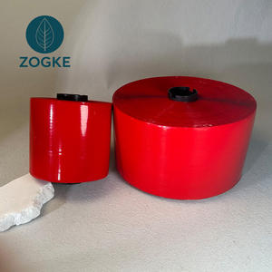 Cinta Adhesiva de Polipropileno BOPP Roja Resistente al Calor, Acrílica, Sensible a la Presión, de una Sola Cara, con Tira Desprendible para Empaque de Cajas de Cigarrillos - Product Image 2