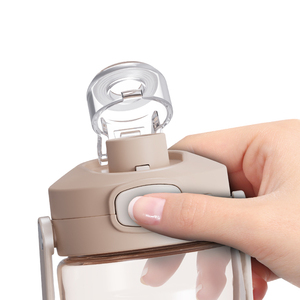 Bottiglia d'Acqua Motivazionale da 750ml in Plastica Trasparente Riutilizzabile e Sostenibile con Tappo Flip-Top per Palestra - Product Image 4