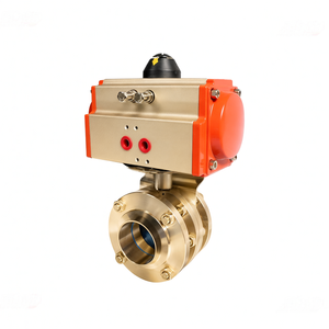 COVNA B2Bclearance Sale Sanitary Three Piece Welded Stainless Steel on Off <b>Butterfly</b> <b>Valve</b> With Pneumatic Actuator <b>Valve</b> Product - Product Image 2