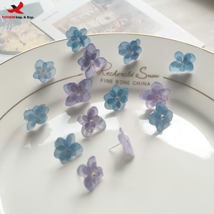 Pendientes de Flores Secas Prensadas Hechas a Mano, Pendientes Colgantes de Acero Inoxidable Chapados en Oro para Mujer, Regalo de Aniversario - Product Image 1