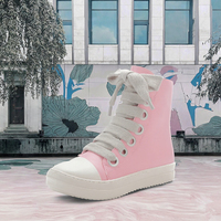 Baskets respirantes en cuir PU pour femmes avec fermeture à lacets épais – Nouveaux styles printemps-été-automne-hiver