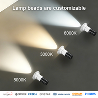Spot LED encastré anti-éblouissement sans cadre en aluminium, éclairage dimmable pour la maison et le bureau avec garantie de 3 ans
