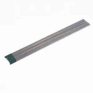 10 Buah Elektroda Tungsten Murni WP 1/16X6 1.6Mm X 150Mm Batang TIG Hijau untuk Las AC Aluminium