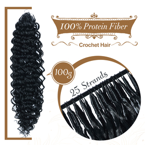 Extensions de cheveux synthétiques en fibres de protéines bio Water Wave, nouveau design, faciles à utiliser, avec cordon - Product Image 4