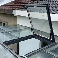 Ventana de Techo Vertical Fija Moderna de Aluminio con Vidrio Aislante para Sala de Estar, Terraza, Proyectos de Villas