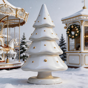 Escultura de Árbol de Navidad Personalizada de Alta Calidad, Estatua Grande y Duradera de Fibra de Vidrio, Adorno para Jardín, Centro Comercial, Decoración de Vestíbulo de Hotel - Product Image 1