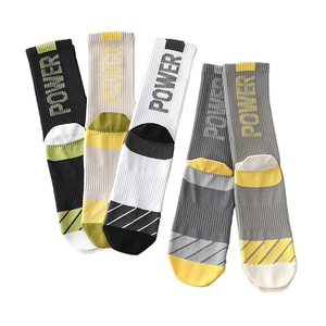 Men's Summer Seamless Sports <b>Socks</b> Mid-Calf Odor Resistant <b>Running</b> Cycling With English Letters Fitness Cotton <b>Socks</b> - Product Image 5