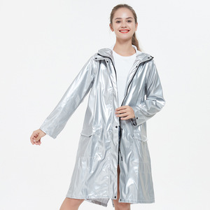 Giacca antipioggia da <span class=keywords><strong>donna</strong></span> impermeabile da viaggio leggero giacca a vento con cappuccio Trench impermeabile antipioggia all'aperto - Product Image 1
