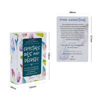 Ensemble de 80 cartes Oracle en papier artistique premium style aquarelle, impression personnalisée, avec boîte rigide en deux parties pour les boutiques de cadeaux