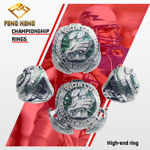 การปรับแต่ง FH ตามตัวอย่างที่ให้มา ชุบทอง 24K 2024-2025 NFL ฟิลาเดลเฟีย อีเกิลส์ ประดับเพชร รุ่นคลาสสิคเบสบอล - Product Image 1