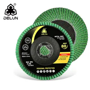 DELUN Competitive Price High Precision Ceramic High End Material European 4.5 inch Polishing Flap Disc For Angle Grinder