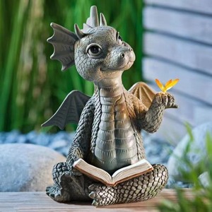 Miniature de dragonnet - Décoration d'intérieur artistique en résine exquise |   Ornement de table fantaisiste pour bureau et cheminée - Product Image 5
