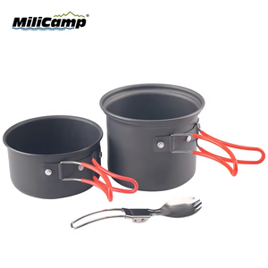 Commercio all'ingrosso portatile in alluminio campeggio <span class=keywords><strong>Set</strong></span> da cucina con borsa a rete - Product Image 2