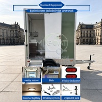 Promotion : Remorque WC mobile monoposte à essieu unique, toilettes portables avec urinoir et lavabo pour événements extérieurs et chantiers