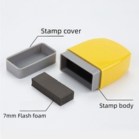 Joli tampon flash HA 3313 pour nom et signature avec tampon rectangulaire en mousse de caoutchouc de 7 mm