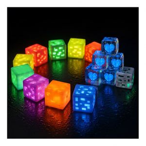 Hot Sale <b>Glow</b> in Dark Heart Toy <b>Cube</b> Stress Ball Squeeze Squishy Sensory TPR Party Favor Classroom Prize Stock - Product Image 1