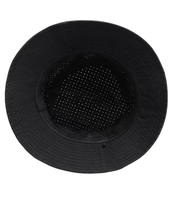 Chapeau Bob Noir Respirant à Trous Séchage Rapide, Grande Bordure Réglable Anti-UV, Unisexe, pour Sports de Plein Air, Chapeau de Papa
